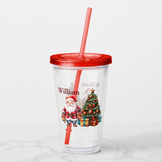 Weihnachten für Kinder anpassen Acryltrinkbecher (Rückseite)