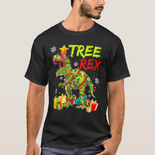Weihnachten für Kinder Jungen Baum T-Rex Dinosauri T-Shirt
