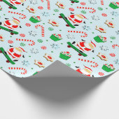 Weihnachten für kreatives Skateboarden Geschenkpapier (Ecke)