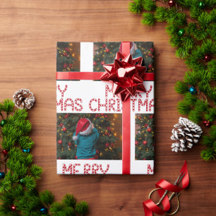 Weihnachten für kundenspezifische Fotos Geschenkpapier