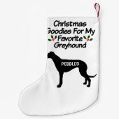 Weihnachten für Lieblings-Windhund-Hund Kleiner Weihnachtsstrumpf (Rückseite)