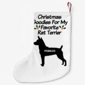 Weihnachten für Lieblingsratten Terrier Hund Kleiner Weihnachtsstrumpf (Rückseite)