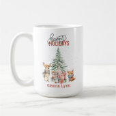Weihnachten für maßgeschneiderte Waldtiere Kaffeetasse (Links)