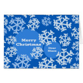 Weihnachten für Nichte, Schneeflocken Modernes Des (Vorderseite (Horizontal))