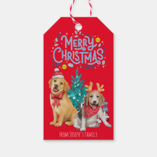 Weihnachten für niedliche Hunde Geschenkanhänger