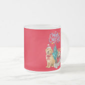 Weihnachten für niedliche Hunde Mattglastasse (VorderseiteRechts)
