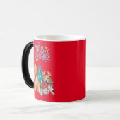 Weihnachten für niedliche Hunde Verwandlungstasse (Vorderseite Links)