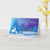 Weihnachten für Vater Hirsch in der Winterwaldnach Karte (Gelbe Blume)