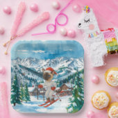 Weihnachten für Weihnachten Katze Liebhaber Schnee Pappteller (Party)