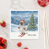 Weihnachten für Weihnachten Katze Liebhaber Schnee Serviette (Beispiel)