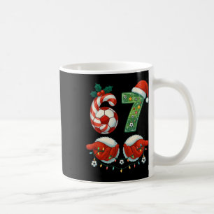 Weihnachten Fußball Drip Nummer 67 Jungen Fußballs Kaffeetasse