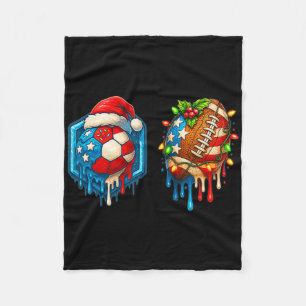 Weihnachten Fußball Fll Tropf Uns Flagge Eiscreme Fleecedecke