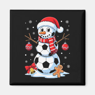 Weihnachten Fußball Schneemann Santa Hut Xmas Pyja Magnet