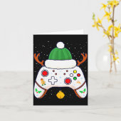 Weihnachten Gamer Videospiel-Controller Gamepad Karte (Gelbe Blume)