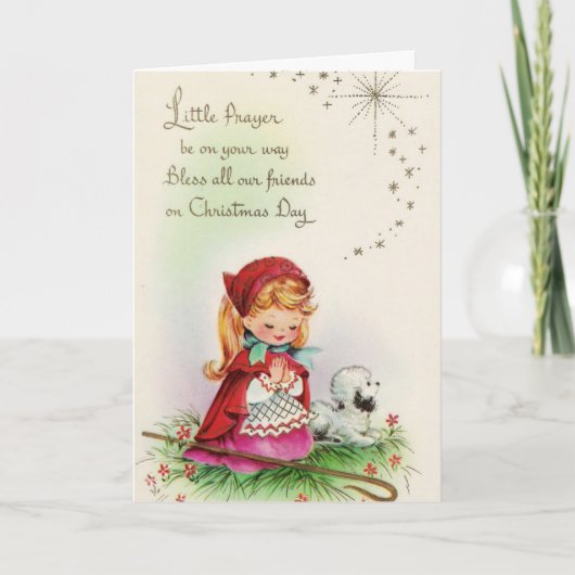 Weihnachten - Gebet der kleinen Hirtin, (Vorderseite)