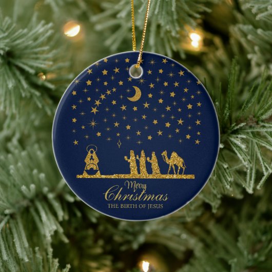 Weihnachten, Geburt Jesu, Drei Könige Keramik Ornament (Baum)