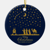 Weihnachten, Geburt Jesu, Drei Könige Keramik Ornament (Vorne)