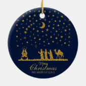 Weihnachten, Geburt Jesu, Drei Könige Keramik Ornament (Hinten)