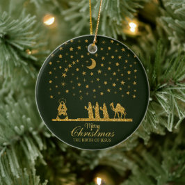 Weihnachten, Geburt Jesu, Drei Könige Keramik Ornament