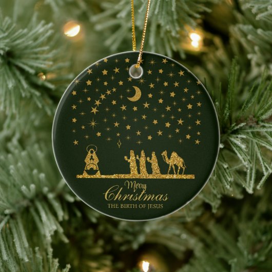 Weihnachten, Geburt Jesu, Drei Könige Keramik Ornament (Baum)