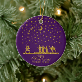 Weihnachten, Geburt Jesu, Drei Könige Keramik Ornament