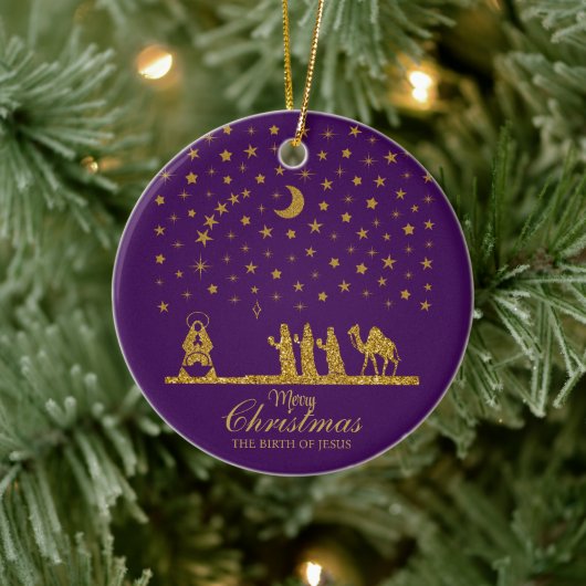 Weihnachten, Geburt Jesu, Drei Könige Keramik Ornament (Baum)