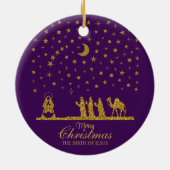 Weihnachten, Geburt Jesu, Drei Könige Keramik Ornament (Hinten)