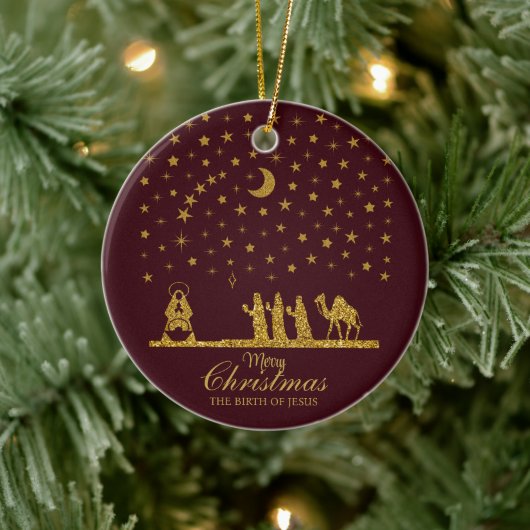 Weihnachten, Geburt Jesu, Drei Könige Keramik Ornament (Baum)