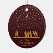 Weihnachten, Geburt Jesu, Drei Könige Keramik Ornament (Links)