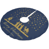 Weihnachten, Geburt Jesu, Drei Könige Polyester Weihnachtsbaumdecke (Schrägansicht)
