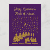 Weihnachten, Geburt Jesu Feiertagspostkarte (Vorderseite)