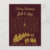 Weihnachten, Geburt Jesu Feiertagspostkarte (Vorderseite)