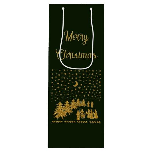 Weihnachten, Geburt Jesu Geschenktüte Für Weinflaschen (Vorderseite)