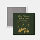 Weihnachten, Geburt Jesu Magnet (Vorderseite/Rückseite)