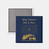 Weihnachten, Geburt Jesu Magnet (Vorderseite/Rückseite)