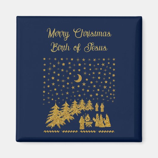 Weihnachten, Geburt Jesu Magnet (Vorne)