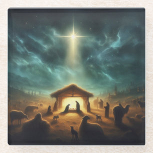 Weihnachten/Geburt/Jesus Glasuntersetzer