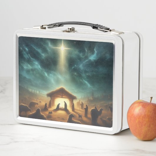 Weihnachten/Geburt/Jesus Metall Brotdose (Beispiel)