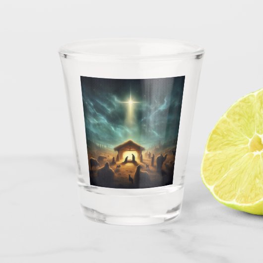 Weihnachten/Geburt/Jesus Schnapsglas (Vorderseite)