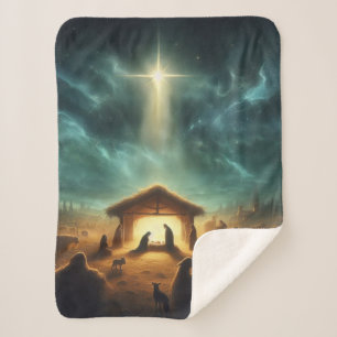 Weihnachten/Geburt/Jesus Sherpa Blanket Sherpadecke