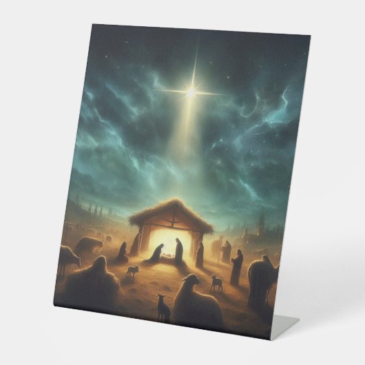 Weihnachten/Geburt/Jesus Sockelschild (Vorderseite)