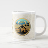 Weihnachten Geburt und Liebe Sie Oma Jumbo-Tasse (Rechts)