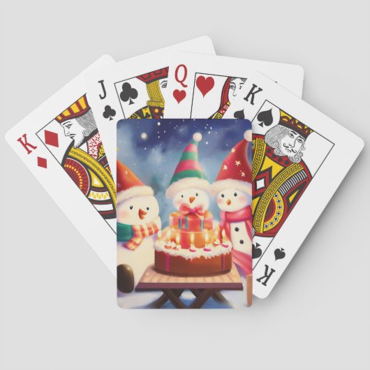 Weihnachten Geburtstag (10) Spielkarten (Rückseite)