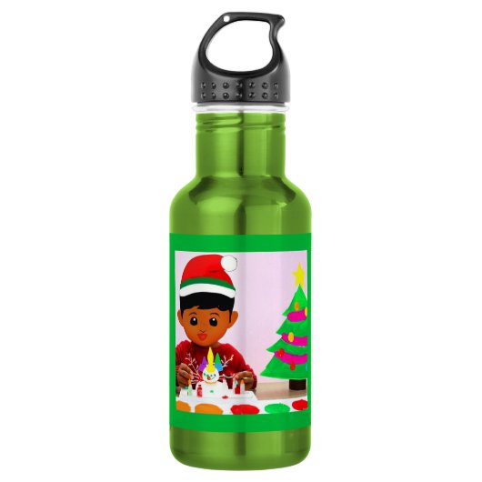 Weihnachten - Geburtstag 4 Edelstahlflasche (Vorderseite)