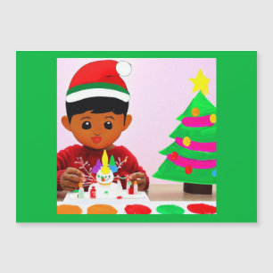 Weihnachten - Geburtstag 4 Magnetkarte