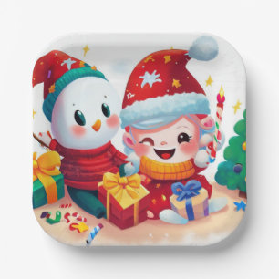 Weihnachten - Geburtstag 5 Pappteller