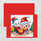 Weihnachten - Geburtstag 5 Postkarte (Vorne/Hinten)