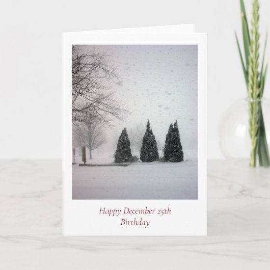 Weihnachten Geburtstag 6 - Schnee (Vorderseite)