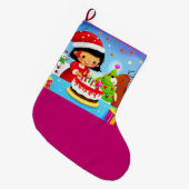 Weihnachten - Geburtstag 7 Großer Weihnachtsstrumpf (Vorderansicht (hängend))