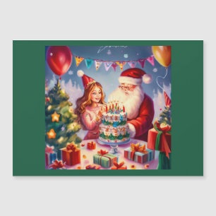 Weihnachten - Geburtstag 8 Magnetkarte